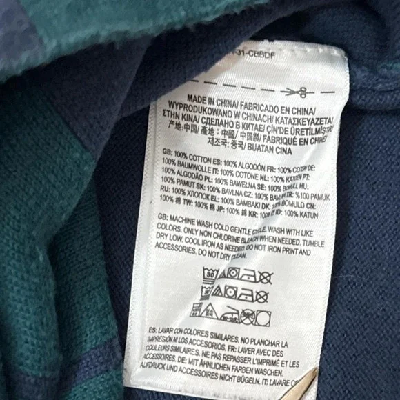 Vans Buttonwood Blue & Green Striped Button Up Shirt Small Casual Skate Style - Picture 4 of 6